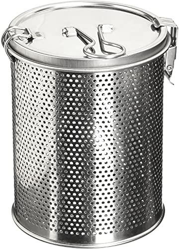 Commercial Grade D 3.9 X H 5.3 Genuine Stainless Steel 18/8 Perforated Strainer - One Touch Lock System - Restaurant & Home Use