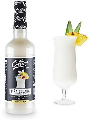 Collins Pina Colada Mix | Made With Real Pineapple Juice, Coconut and Other Natural Flavors | Tropical Cocktail Mixer, Home Bar accessories Cocktail Mixers, 32 fl oz