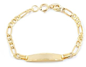 Monde Petit Bracciale per bambini - oro giallo 9k (375) - Scatola Regalo - Certificato di garanzia