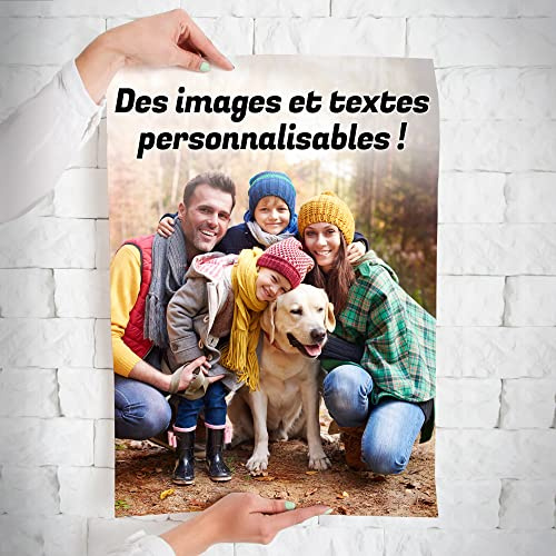 Tenvinilo | Póster Personalizado | Foto y Texto | Regalo Original Personalizable | Accesorios Decorativos para el Hogar | Impresión en Papel Fotográfico | 21 x 30 cm
