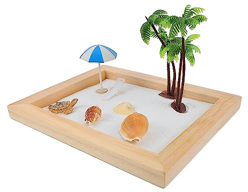 TOYANDONA 1 Set Sand Tischdekoration Miniatur Sandlandschaft Japanischer Sandgarten Set Strand Sandkasten Szene Sandtisch Garten Sandtablett Szene
