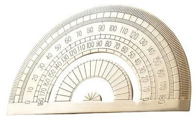 Matematica Semicerchi Goniometro Ottone Vintage Triangolare Righello Cancelleria Precisioni Strumento di Misura Ottone Disegno Goniometro Geometria Scala Righello