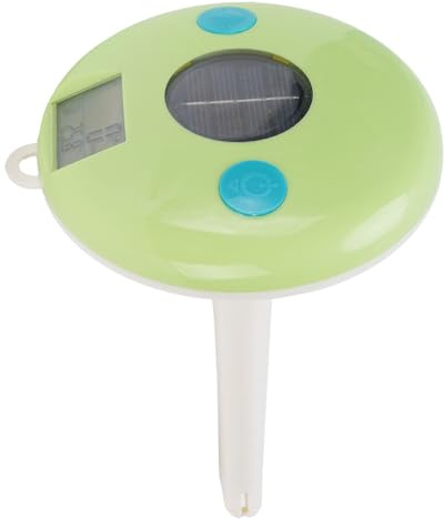 Omabeta 2 in 1 Solar Pool Thermometer, Large Clear Display Floating Digital Water Thermometer with Salinity Tester, for Swimming Pools Hot Tubs