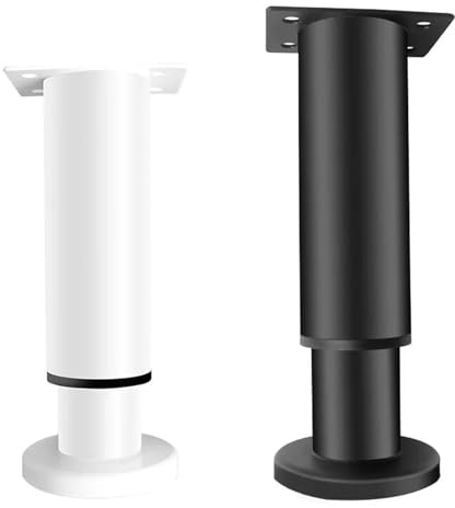EFRJUWI Viga de Cama telescópica, Soporte for Patas Muebles, for sofá, Carga Inferior Ajustable Reforzado, Hardware, 1 ud para Gabinete Sofá Mesa(Black 12CM)