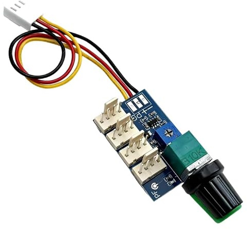 Pour contrôleur de vitesse de ventilateur PWM 4 canaux, régulateur de ventilateur 3 broches, DC 12 V 4 fils, régulateur de vitesse de ventilateur PWM 12 V avec potentiomètre, contrôle du ventilateur 4