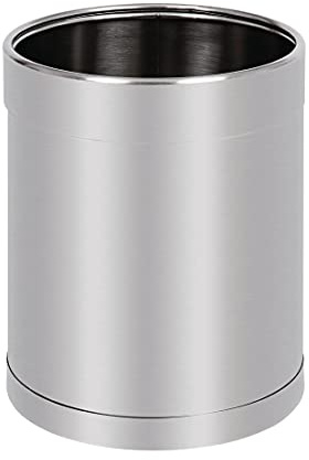 Bolero Round Trash Can Waste Paper Bin Stainless Steel 10.2Ltr CF130