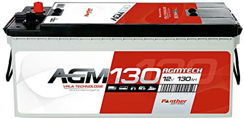 Panther AGM130 Solarbatterie 12V 130Ah Solar Versorgung Antrieb Boot AGM Batterie