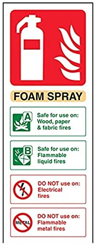 V Safety 11003AC-S Foam Spray Id Not Electrical Safe Sign - Portrait - 75mm x 200mm - Self Adhesive Vinyl, Beige/Black/Green/Red