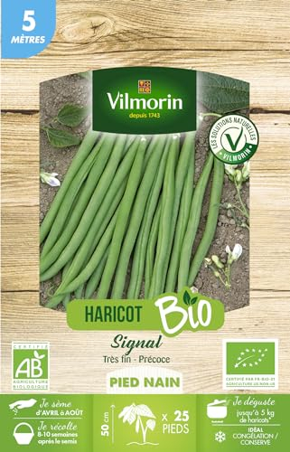 Vilmorin - Graines de Haricot Nain vert SIGNAL BIO - 5 metres
