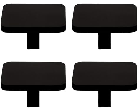 Housoutil Lot De 4 Boutons De Meuble Carrés Poignées De Commode Simples Pour Tiroir Et Armoire Installation Facile 4.00 X 4.00 X 2.00 Cm Pour Bibliothèque Et Meubles De Maison