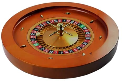 OsSiL Professioneller Plattenspieler Deluxe-Roulette-Kartenspiel mit Doppel-Null-Layout, Holz-Drehtisch-Roulette-Spiele in Casino-Qualität für Erwachsene, Party für Spieleabend Rouletterad aus Holz