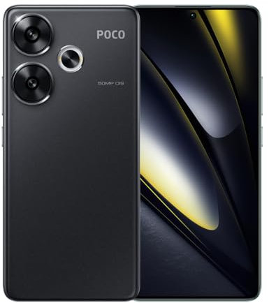 Xiaomi Poco F6 5G Mobile, Negro (8 GB de RAM + 256 GB) | Snapdragon 8s Gen 3 | Pantalla AMOLED de 120 Hz de 6,67 Pulgadas | Triple cámara con OIS 50 + 8 MP, cámara Frontal de 20 MP