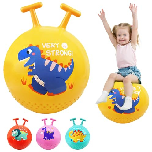 OUOQI Balón Saltarín,Pelotas de Tolva de Rebote,Space Hopper,Pelota saltarina Hinchable,Bola de Rebote,Pelota Inflable de Saltos,Bola Saltadora,para Niños de 2 Años en Adelante