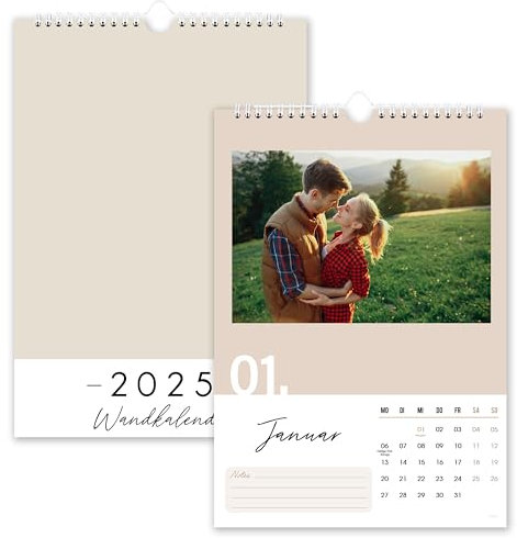 Fotokalender 2026 zum Selbstgestalten - Bastelkalender 2026 von Jan. 2026 bis Dez. 2026, Kalender 2026 Familienplaner a4 für 10x15 cm Fotos, Morandi Farbe