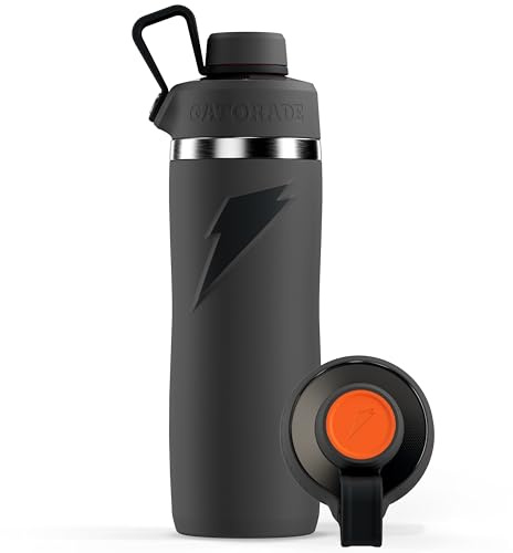 Gatorade 'Overtime' 22oz Stainless Steel Water Bottle, Twist Cap, Grey