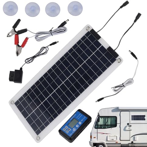 Caricabatteria da auto solare da auto, mantenimento della batteria solare – mantenimento della batteria 100 W – mantenimento della batteria solare – doppia uscita per auto 1