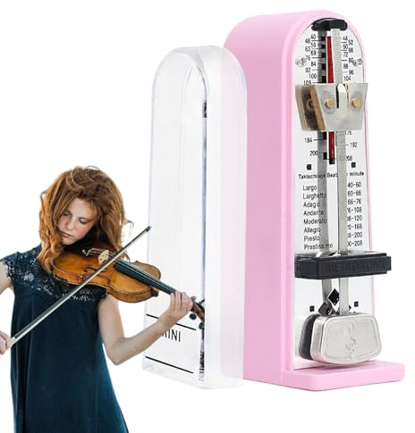 Metronome Pianoforte, Professional Pianoforti Metronome, 2,05 x 1,38 x 4,33 Inches Classic Wind-Up Design, Precise Rhythm Timing, Musical Instrument Accessory for Youth, Family and Friends