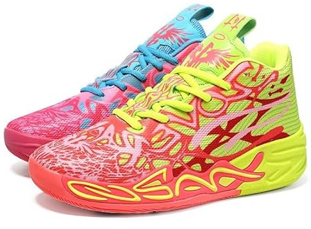 Solastride Scarpe da Basket Alte da Uomo con Mesh Traspirante, Antiscivolo, Scarpe Sportive for Il Tempo Libero alla Moda(Yellow Blue,37 EU)