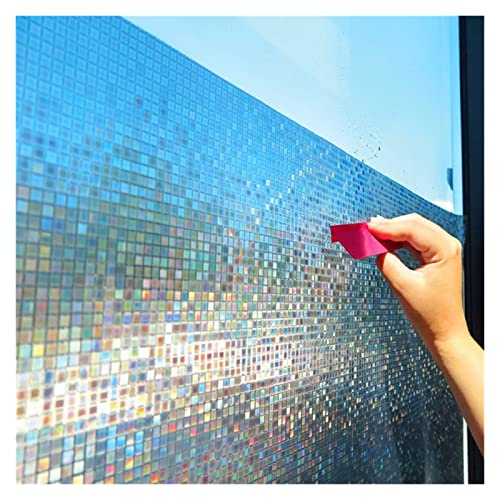 Lámina Reflectante para Ventanas, Película autoadhesiva for Ventana con Efecto Espejo unidireccional, Opaca, esmerilada y estática, Varios tamaños(45x200 cm)