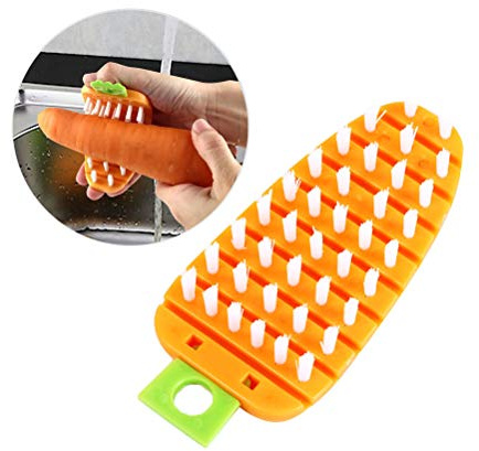 SIXRUN Cepillo para Frutas, Patatas, Zanahorias y Cocina, Duradero y Suave para un Fácil Lavado, Cómodo y Práctico, Adecuado para Frutas y Verduras (Colores Variados)