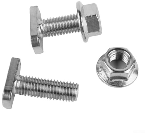 Shophubio Viti a testa a martello in acciaio inossidabile 304 con dadi flangiati M8, vite di tipo T per montaggio su binario, set di dadi flangiati esagonali DIN 6923, fissaggio resistente (M8* 20)