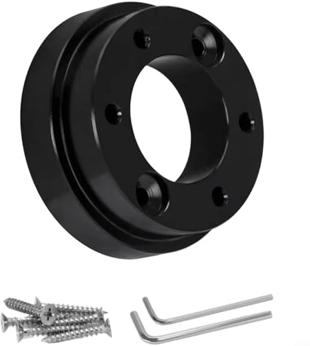 MoSundi Adaptador de volante, para simuladores de carreras Logitech G29 G920 G923, elevador de extensión de altura PCD de 70 mm, accesorio de juego de instalación rápida, color plateado (negro)