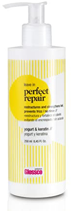 GLOSSCO PROFESSIONAL - Mascarilla sin Aclarado Perfect Repair Leave In, 250 ml, Yogurt y Keratina, Antiencrespamiento Cabello, Nutre y Repara, Previene Puntas Abiertas, Desenreda el Cabello