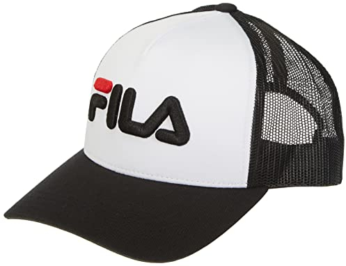 FILA Unisex BEPPU linear logo snap back Baseballkappe,Black Beauty-Bright White,Einheitsgröße