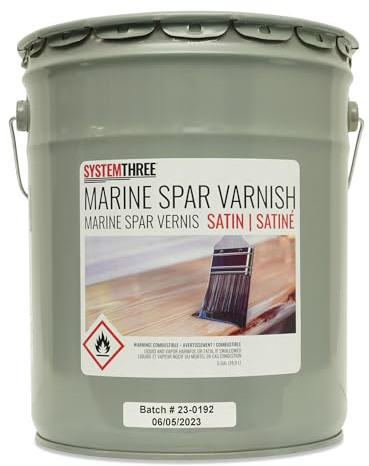 System Three Marine Spar Varnish, Satin, 5-Gallon