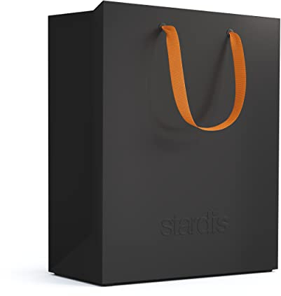 stardis binbox, corbeille à papier design rectangulaire, élégant bac à papiers avec poignées pour bureau, poubelle de bureau en plastique, noire