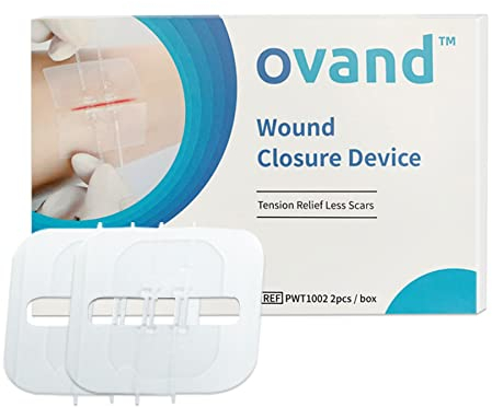 2pcs Wound Seam Strips,Clip Plasters,Seam Material,Wound Closure Strips,Butterfly Bandaids Laceration Closures Kits Bandages for Big Wound Care