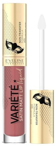 Eveline Cosmetics Variété Langanhaltender Flüssiger Lippenstift mit Hyaluronsäure - Nr. 04 | Mattes Finish & Feuchtigkeitsspendende Formel