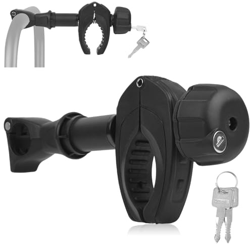 Sorlpv Rahmenhalter für Fahrradträger 25CM Länge, Universal Kurze Fahrradrahmenhalter Abschließbare, Rahmenhalter für U-Bügelrohr: Ø 2,5-3cm, für Rahmendurchmesser des Fahrrads: Ø 3-6cm