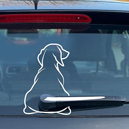 Divertida calcomanía de cola móvil para perro, pegatina para limpiaparabrisas de perro, lindo animal cachorro, decoración impermeable para ventana trasera, calcomanías de vinilo para ventana de coche