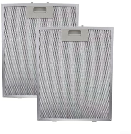 wenyouya Lot de 2 filtres pour hotte aspirante, 350 x 285 mm, filtres à graisse pour hotte de cuisine, filtres en maille métallique