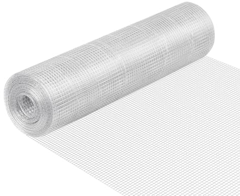 Wiltec Malla para pajarera 0,5 x 10 m alambre para conejos con tamaño de 6,3 mm hexagonal, malla de conejos de alambre galvanizado, alambre resistente a la intemperie para recintos