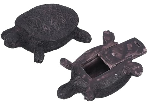 QUARKZMAN Cache-Clé Extérieur,Cache-Clé de Rechange Extérieur Boîte de Rangement Sécurisée Imperméable Décoration de Cache-Clé Boîte de Verrouillage Cachée, Rouille