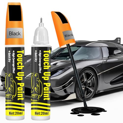 prowithlin Penna Ritocco Carrozzeria - Ritocco Vernice Auto - Soluzione Veloce per Graffi Auto - Pennarello Carrozzeria (2, nero)