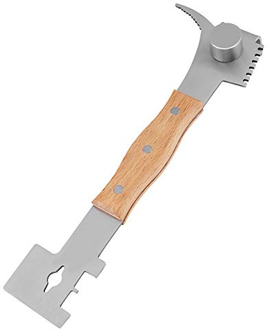 OEBUAFI HiveTool Multifuncional, Equipo de Apicultura de Acero Inoxidable con de Madera para Separar Cajas, Sacar Marcos