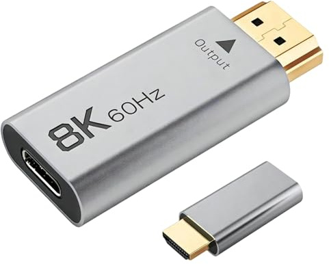 Adattatore Da Femmina A Maschio,Convertitore Plug and Play 8K | Adattatore per Console di Gioco a 60Hz a Bassa Latenza,Per Tablet, Telefono, Laptop, Computer, Monitor, Proiettore, Console Di Gioco