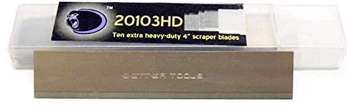 Better Tools 4 Extra Heavy Duty Scraper Blades - .036 thick - 50 blades/box - 10 blades/tube