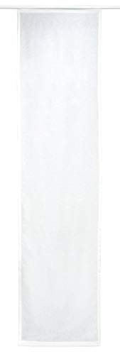 Elbersdrucke halbtransparenter Schiebevorhang Effecto 00 weiß 245 x 60 cm Flächenvorhang für Wohnzimmer Schlafzimmer Flur 195366
