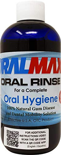 Oral Max Mouth Rinse - All Natural Astringent for Dental Mobility And Gum Disease - 8 Ounce
