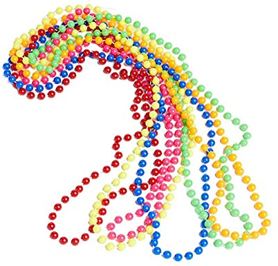 Pejlnd 6Pcs 80s Fancy Dress for Women Neon Beads Necklaces,80s Costumes Accessories for Women Neon Party Necklace Beads for Womens 70s 90s Fancy Dress Accessories,Multicolour