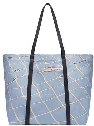 LIEBESKIND Berlin Damen-Shopper „Aurora“ – Große Canvas-Tasche Damen mit Reißverschlussfach und Leder-Schulterriemen – Shopper Bag Women – Passend für Laptops bis 16 Zoll – Light Bag, Breath