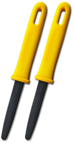 CANARY Corrugated Cardboard Cutter Dan Chan 7.5, Safety Box Cutter Package Opener Knife [Non-Stick Coated Blade], Made in JAPAN, Yellow (2 Pcs)
