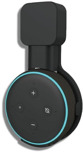 Sintron Soporte de Pared para Dᴏt 3, Smart Home Outlet Bocina Soporte de Montaje en Pared para Dᴏt 3.ª Generación Altavoz Holder, Gestión Integrada de Cables, Compatible con Google Nest (Negro)