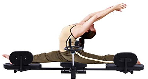 Écarteur de jambe - Avec coussin et roue manuelle - Amovible - Avec dossier - Peut être étiré à 200 ° - Utilisé pour le yoga, les arts martiaux, la danse - Convient pour les hauteurs inférieures à 1,7