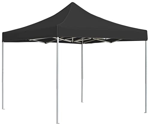 ZEYUAN professionell festtält vikbar, festdekoration, festtält, lusthus, trädgårdsdekoration, baldakinstolpe, lagertält, trädgårdspaviljong, aluminium 2 x 2 m antracit