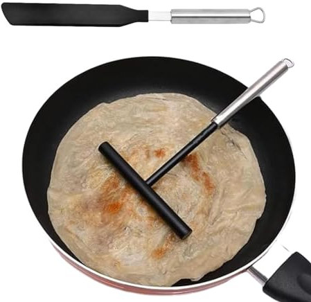 Crepe Tools - Professional Crepe Maker Kit, Non Stick Cooking Accessories | Perfectly Shaped Crepes Spreader and Turner, Stainless Steel Spatula Kit for Breakfast, Desserts, and Gourmet Crepe Parties